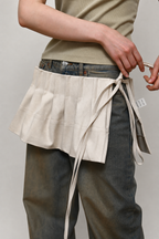 Wrap around denim skirt