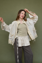 Wrap around denim skirt