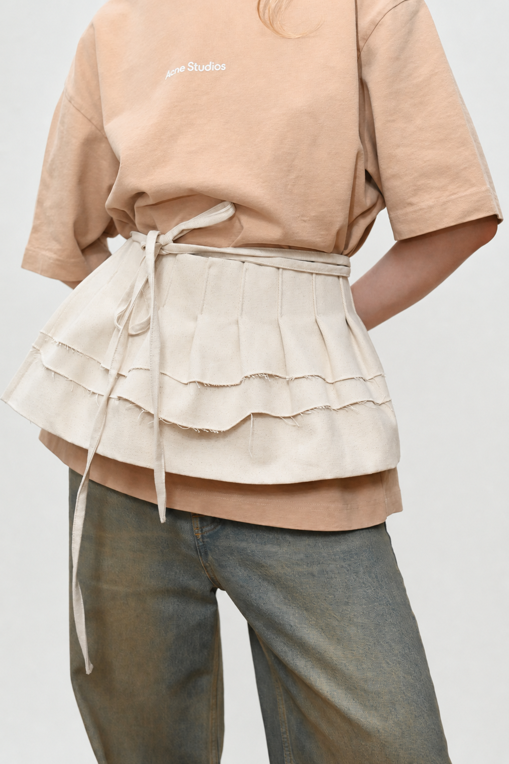 Wrap around denim skirt