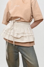 Wrap around denim skirt