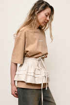 Wrap around denim skirt